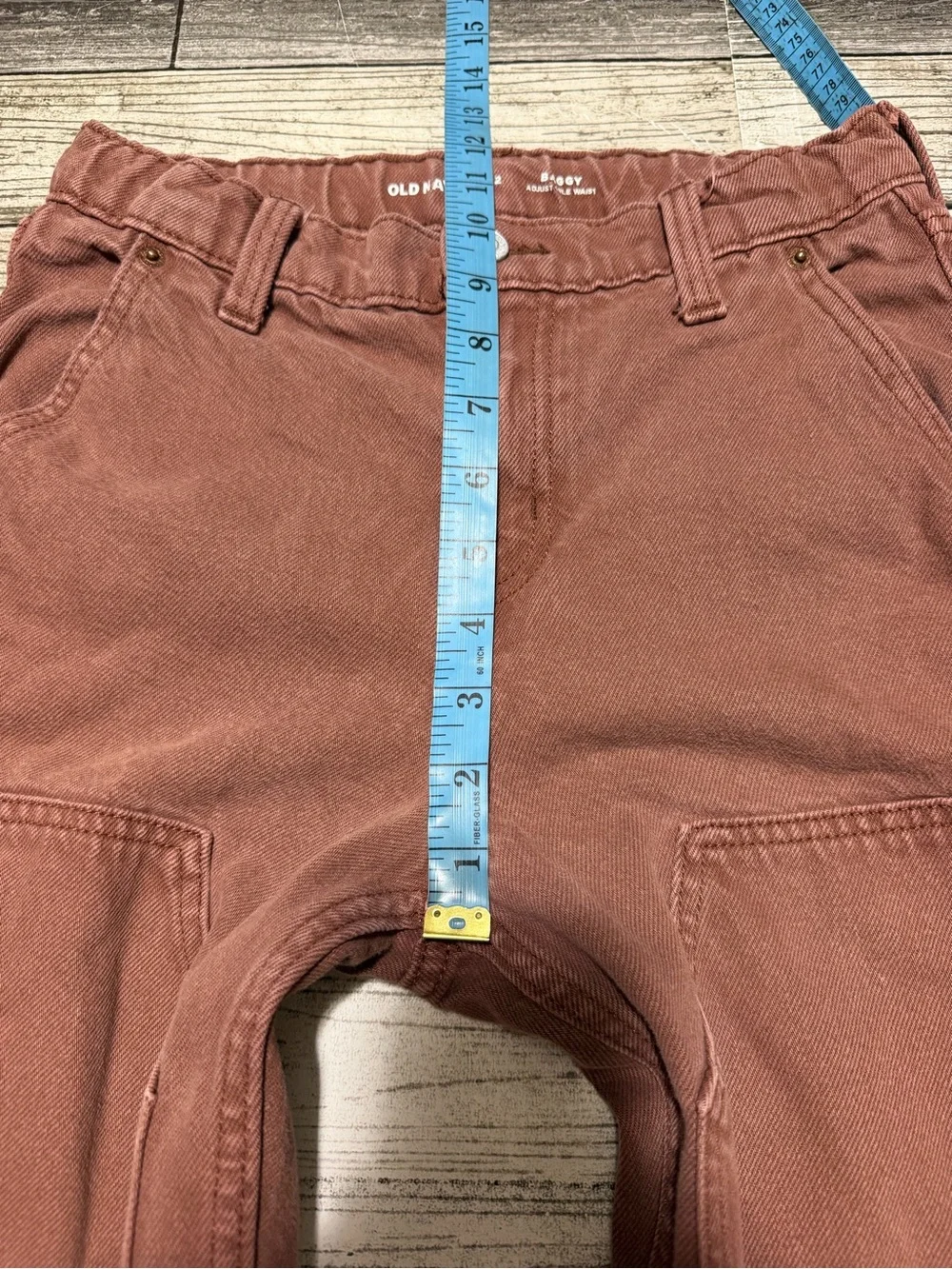 Old Navy Baggy Jeans Girls Size 12 (Inseam 25.5) Adjustable Waist Carpenter
